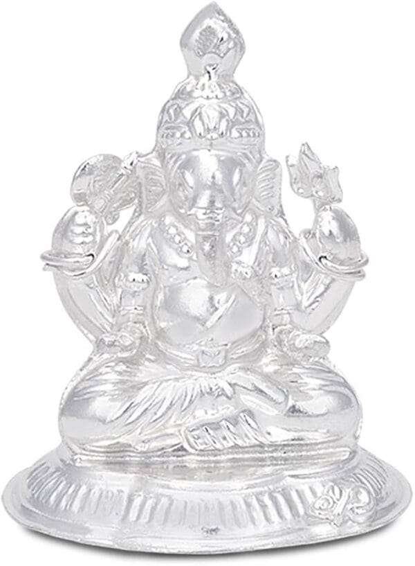 Elegant Silver Ganesh Idol: A Timeless Addition to Your Home - Image 2