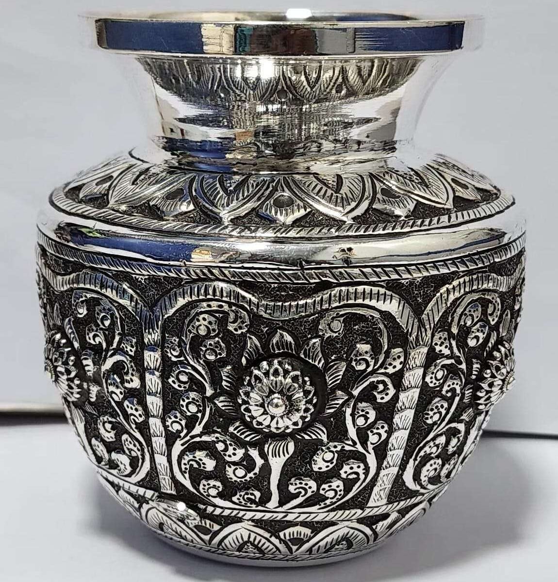 Explore the Elegance of 92.5 Oxidised Silver Chambu