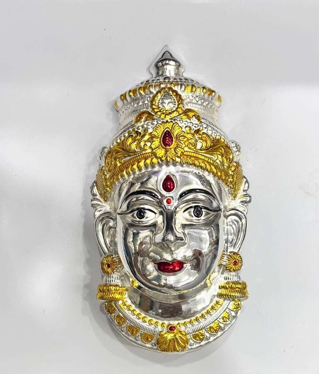 Elegant Gold Plated Silver Lakshmi Mukwada