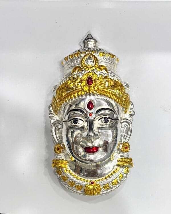 Elegant Gold Plated Silver Lakshmi Mukwada