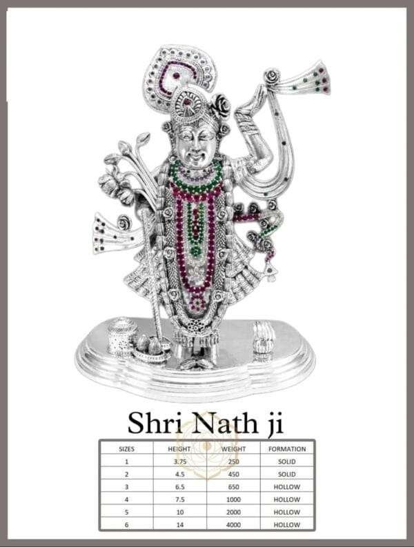 Explore the Elegance of Dwarkadish Silver Idol