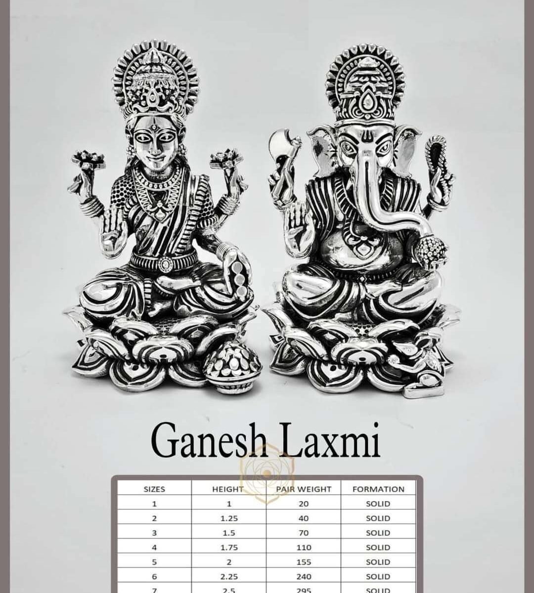 Elevate Your Space with Ganesh Ji and Lakshmi Ji Silver Idols