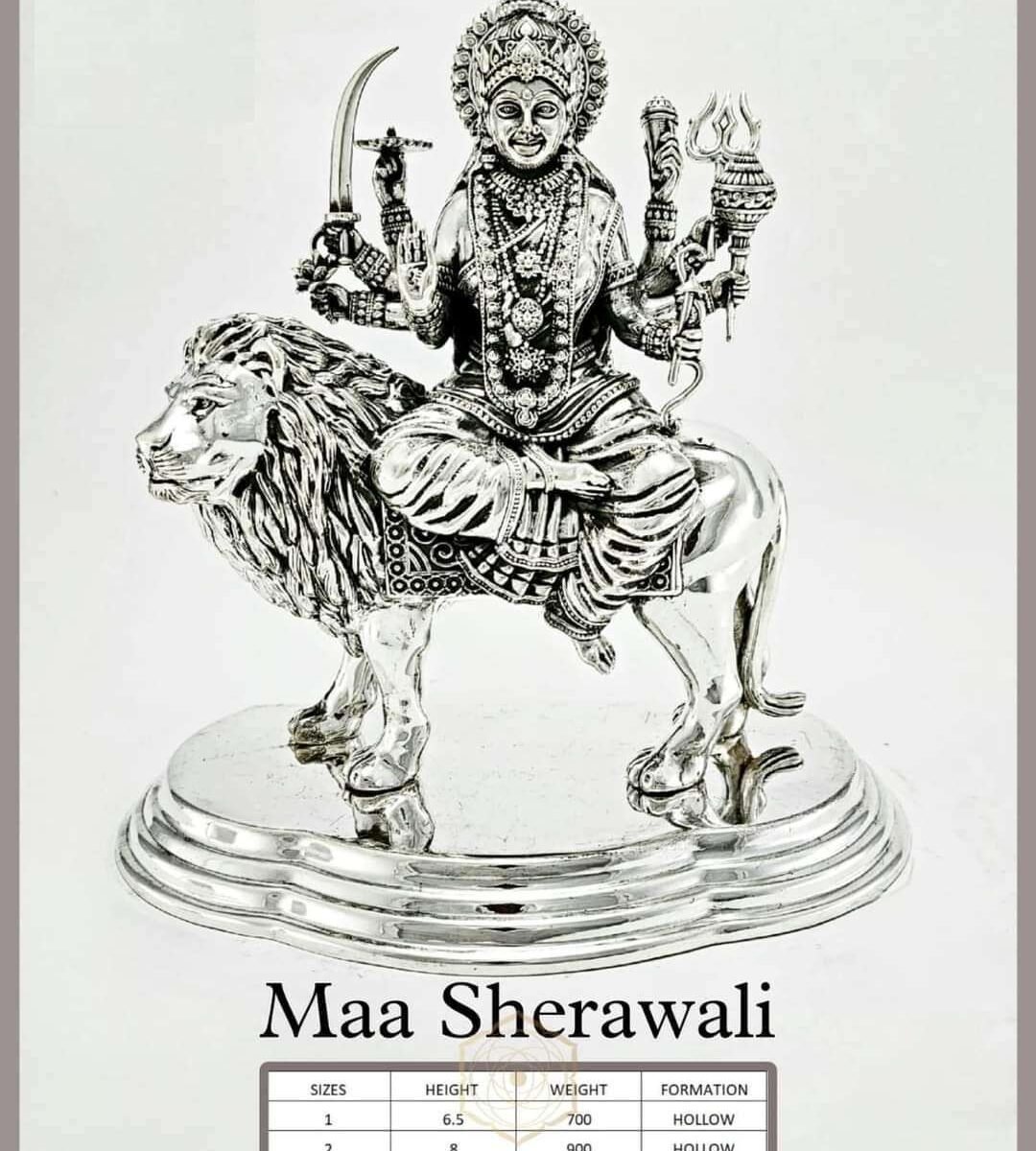 Exquisite Maa Durga Silver Idol – A Divine Addition to Your Home