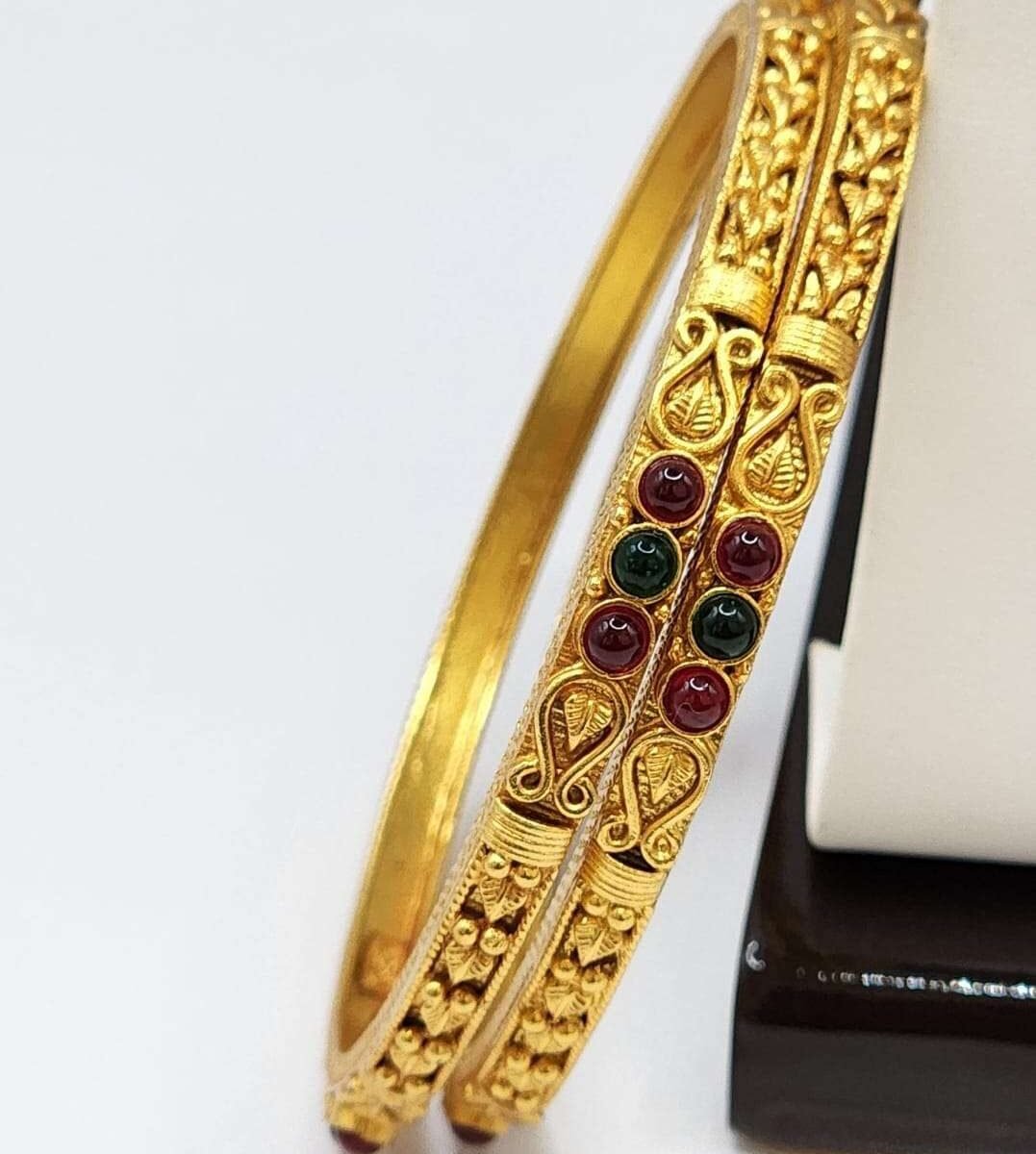 Elegant Gold Plated 92.5 Silver Bangles