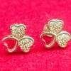 Elegant Heart Shape White Stone Studs - Image 2