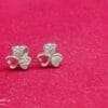 Elegant Heart Shape White Stone Studs - Image 3