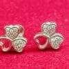Elegant Heart Shape White Stone Studs - Image 4