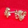 Elegant Heart Shape White Stone Studs