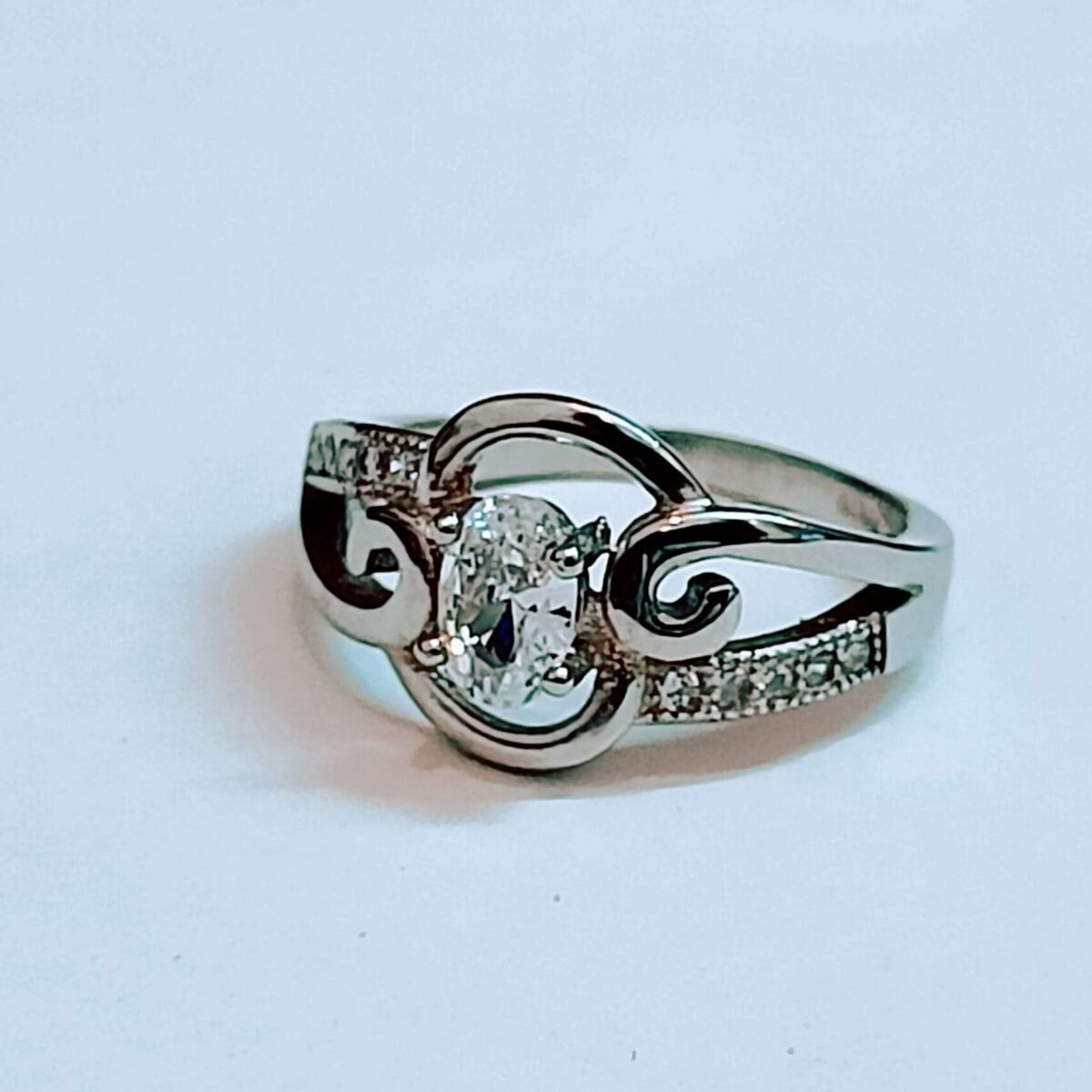 Elegant White Stone Handmade Sterling Ring