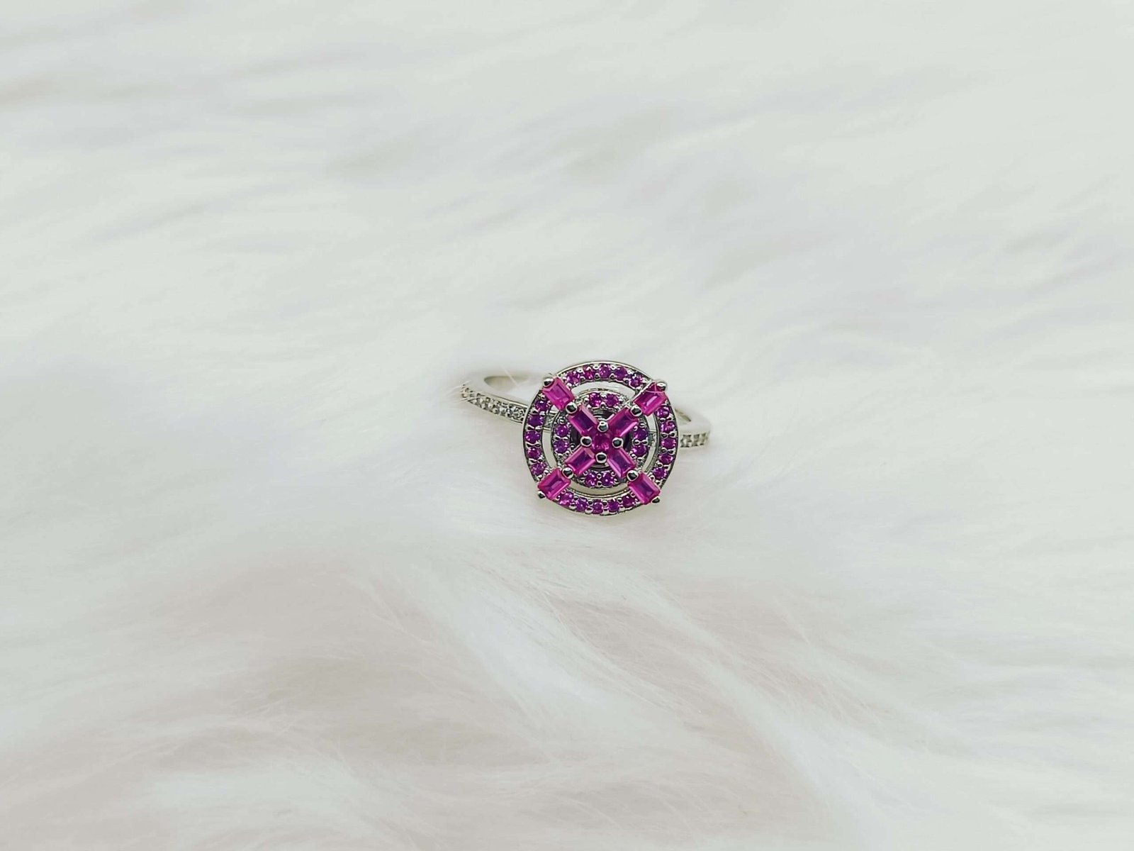 Elevate Your Style with the Sterling Silver X Shape Stone Women's Rotation Ring - Image 2