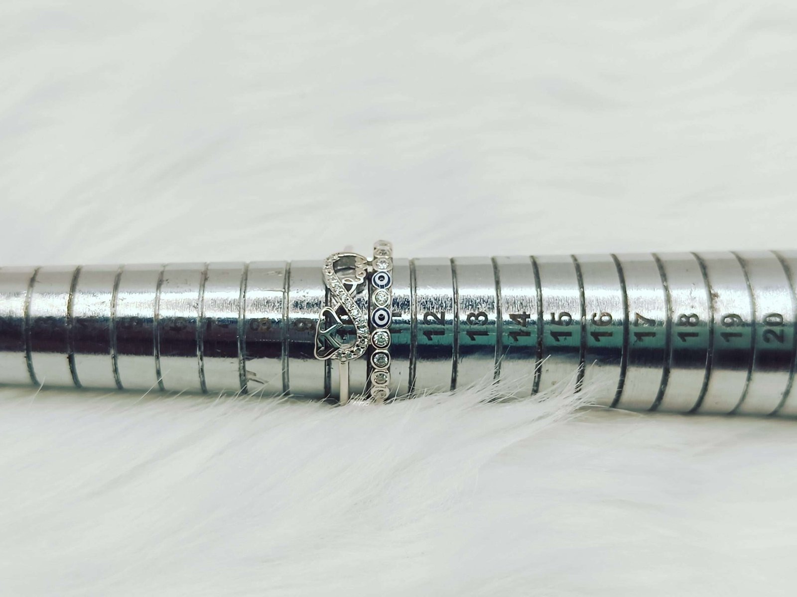 Explore the Elegance of the Sterling Silver Evil Eye Heart Shape Ring - Image 2