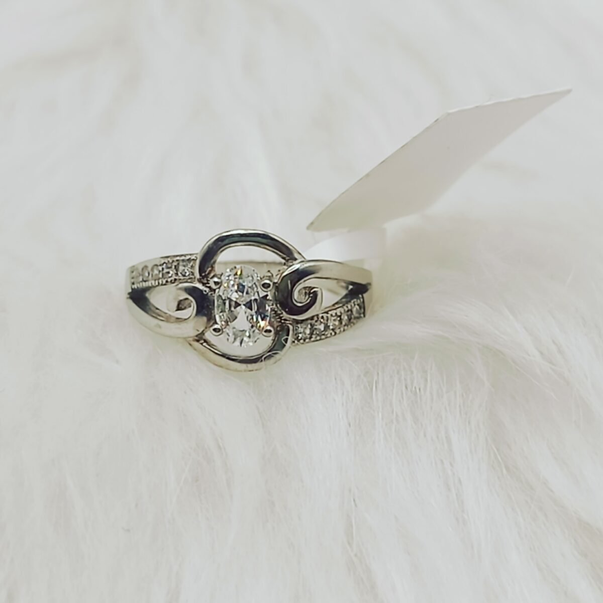Elegant White Stone Handmade Sterling Ring