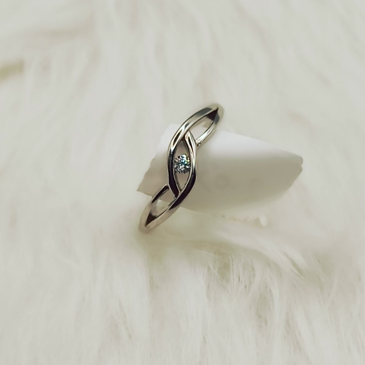 Elegant Single Stone Stylish Sterling Ring