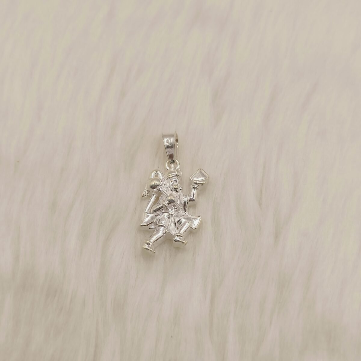 Exquisite Silver Foam Casting Hanumanji Pendant