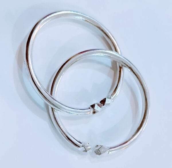 Charming Silver Solid Anklet Kada for Kids