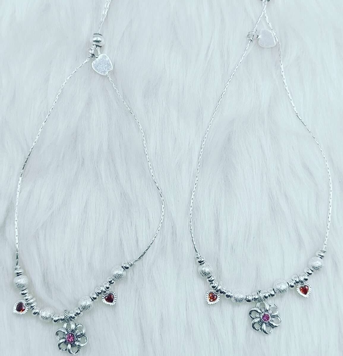 Elegant Adjustable Silver Payal for Women