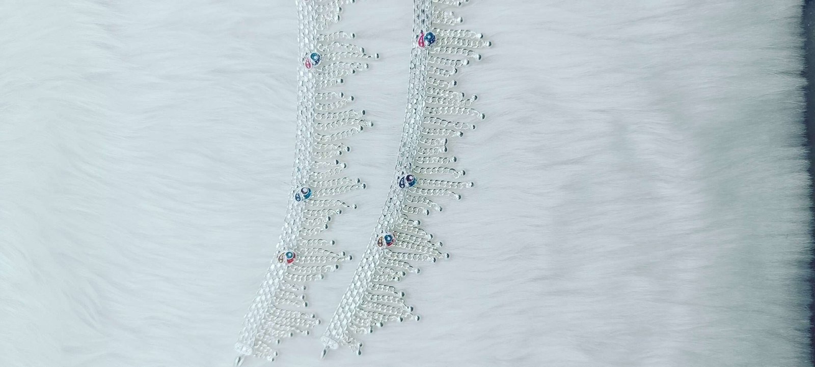 Elegant Silver Heavy Payal for Women - Image 3