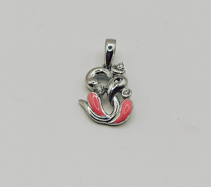 925 Silver Ganesha Enamel Pendant
