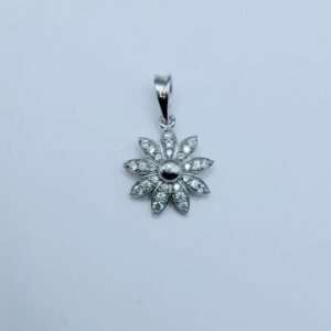 92.5 Sterling Silver Flower Pendant