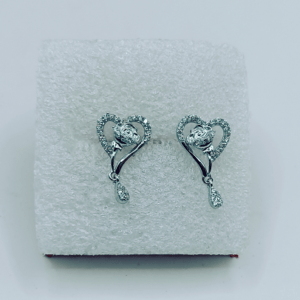 Sterling Silver Heart-Shaped Earrings