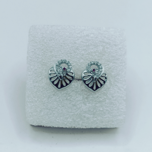Elegant Sterling Silver Stone Studs