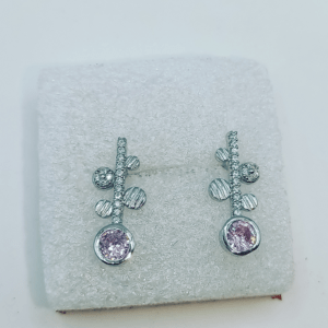 Elegant Silver Long Hanging Studs