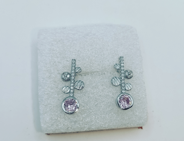 Elegant Silver Long Hanging Studs