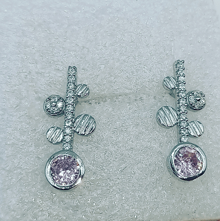 Elegant Silver Long Hanging Studs