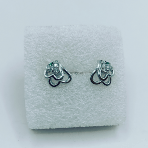 Heart-Shaped Sterling Stone Toppers