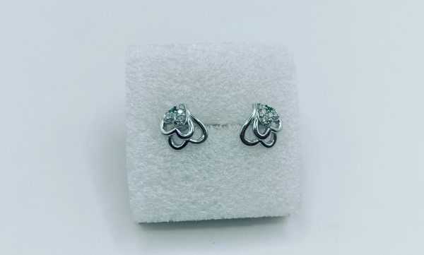 Heart-Shaped Sterling Stone Toppers