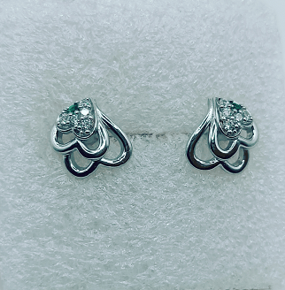 Heart-Shaped Sterling Stone Toppers