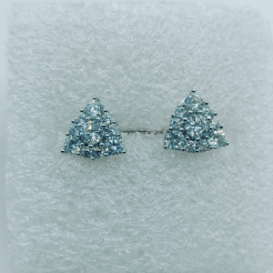 Sterling Silver Triangle Stone Earstuds