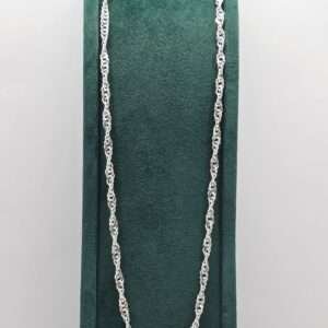 925 Silver Oval Spiral Chain for Men