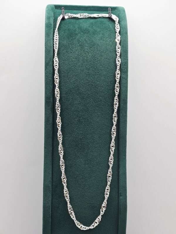 925 Silver Oval Spiral Chain for Men