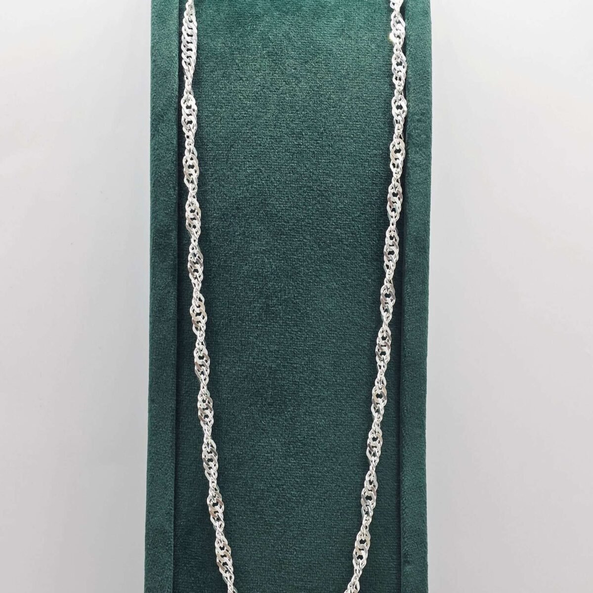 925 Silver Oval Spiral Chain for Men