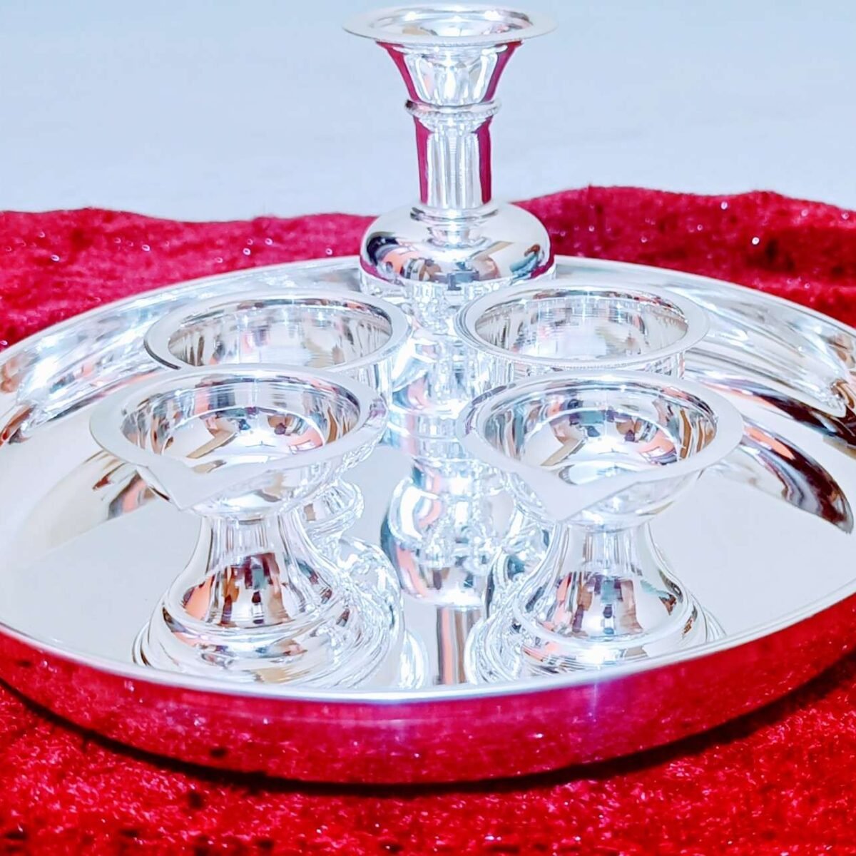 925 Silver Diya Set