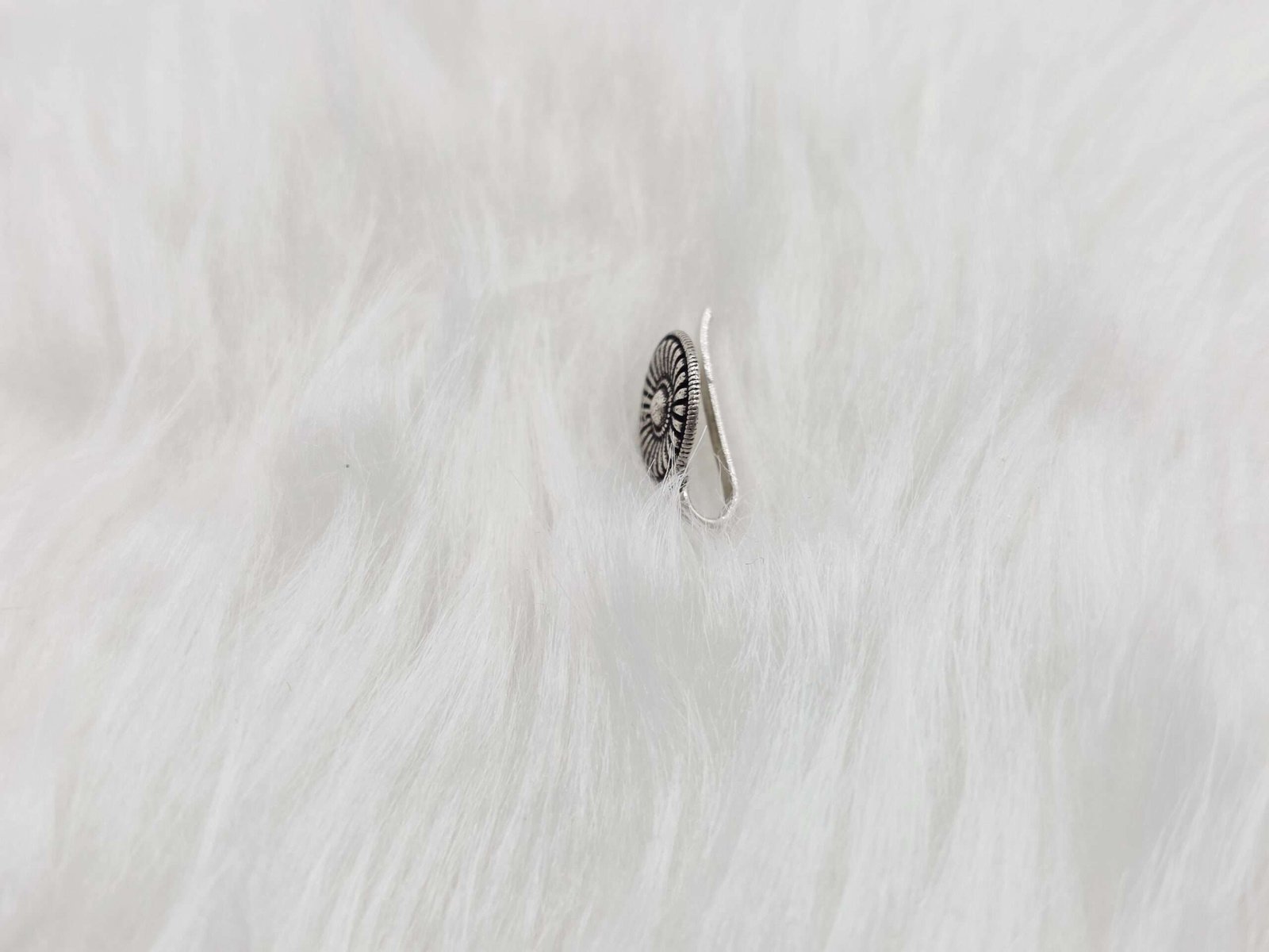 Sterling Silver Nospin with Oxidized Polish - Image 2