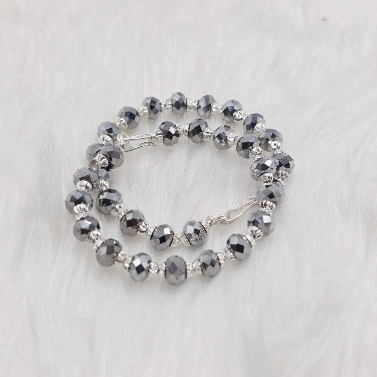 Stylish Silver Kids Disco Stone Wear