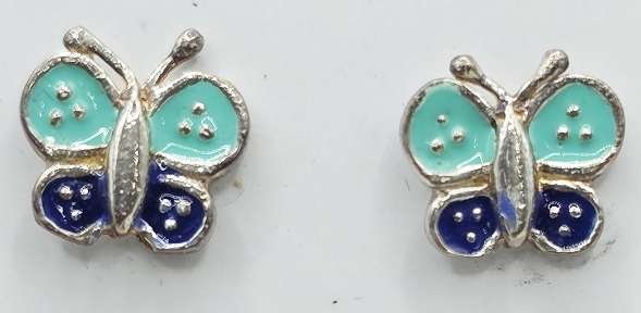 92.5 Silver Kids Ear Studs - Image 6