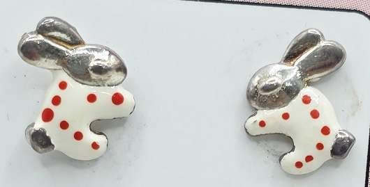 92.5 Silver Kids Ear Studs - Image 2