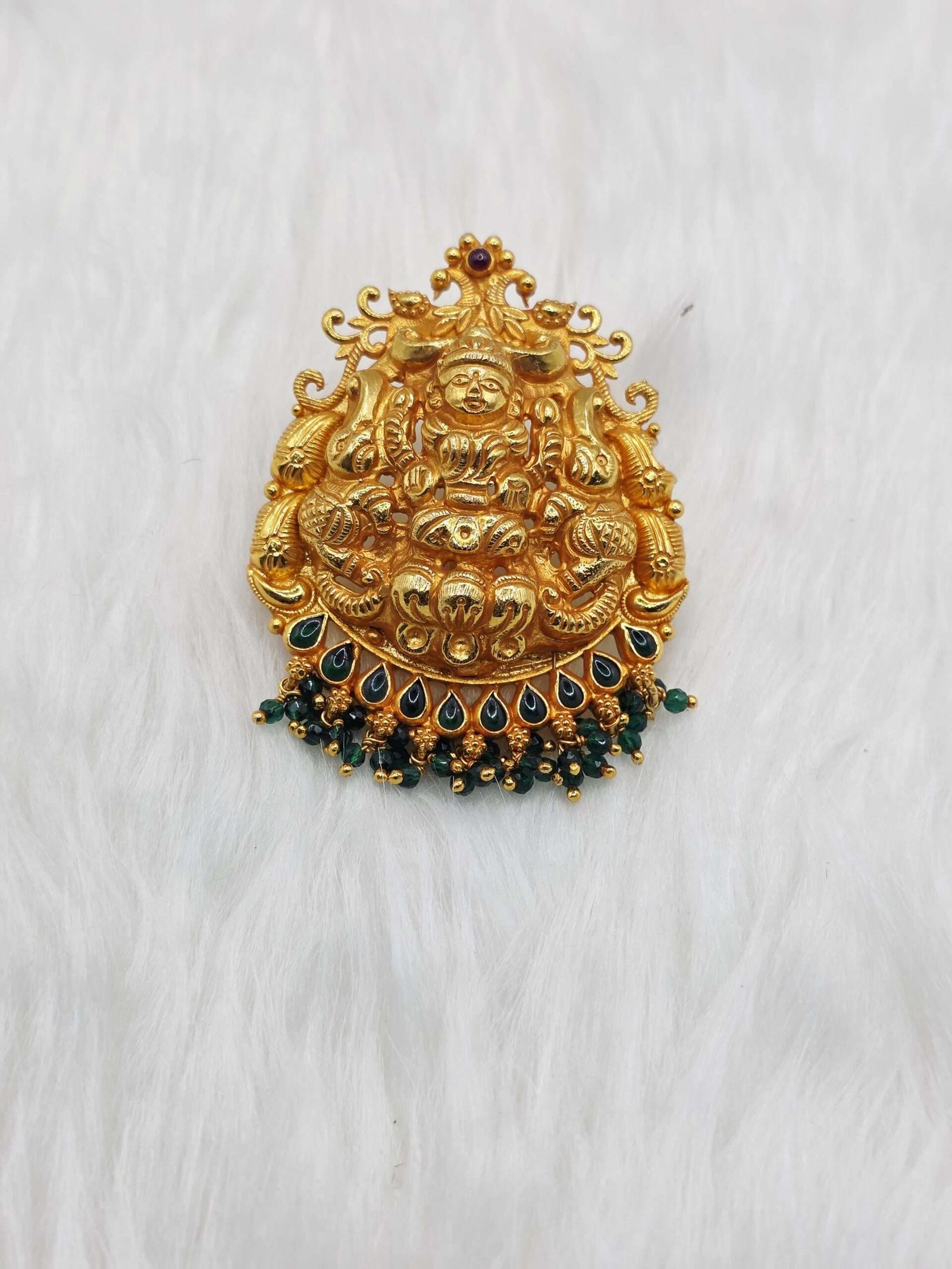 92.5 Silver Gold Plated Mahalakshmi Pendant