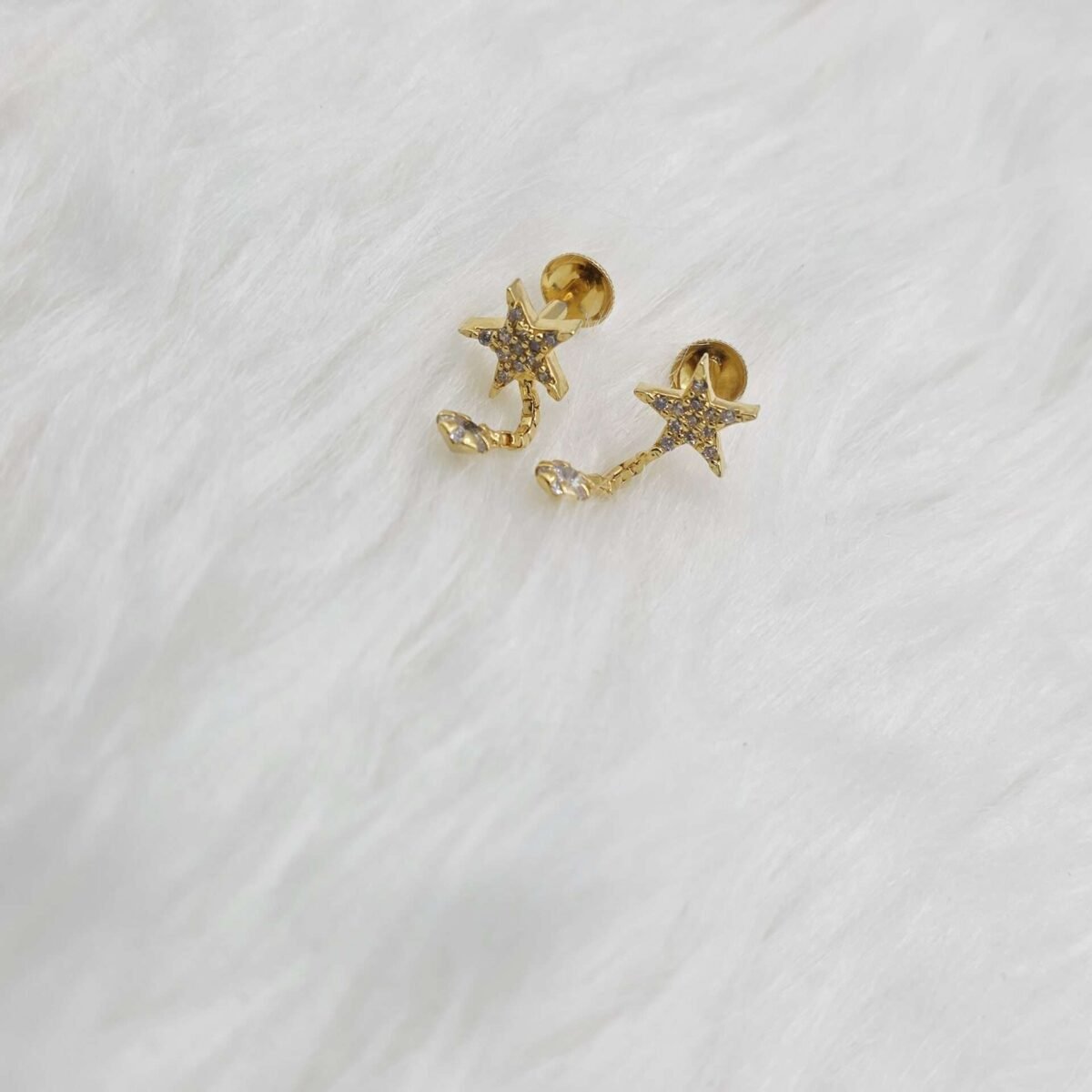 AD Stone Earrings - Gold Plated 92.5