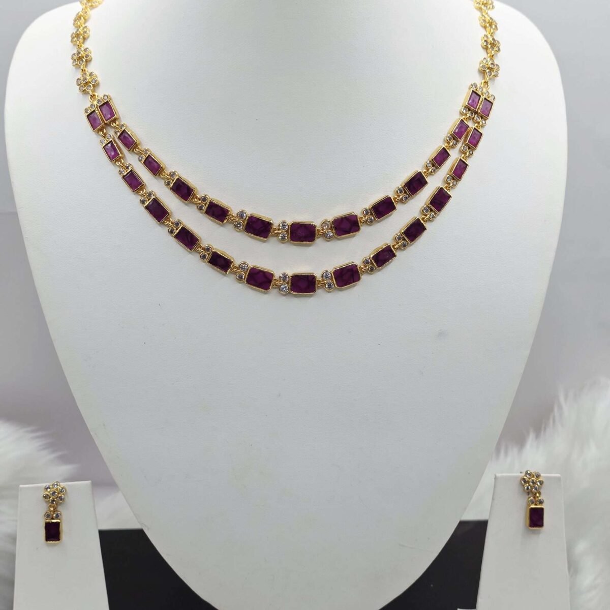 Silver Multi Stone Jewelry Set