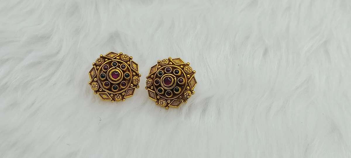 Gold Plated Silver 92.5 Tops with Kundan Work