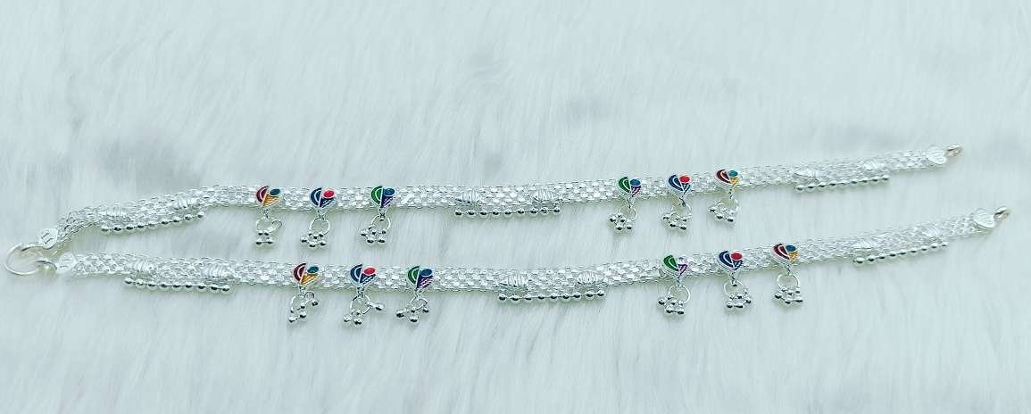 Bridal Silver Fancy Payal