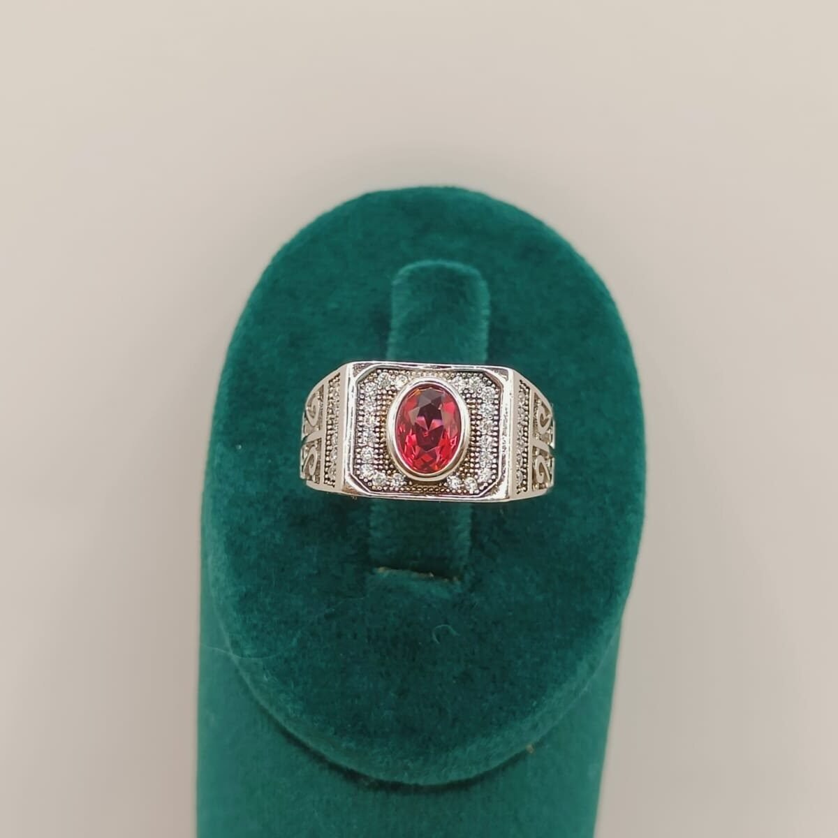 Regal Ruby Aura Ring Sterling Silver