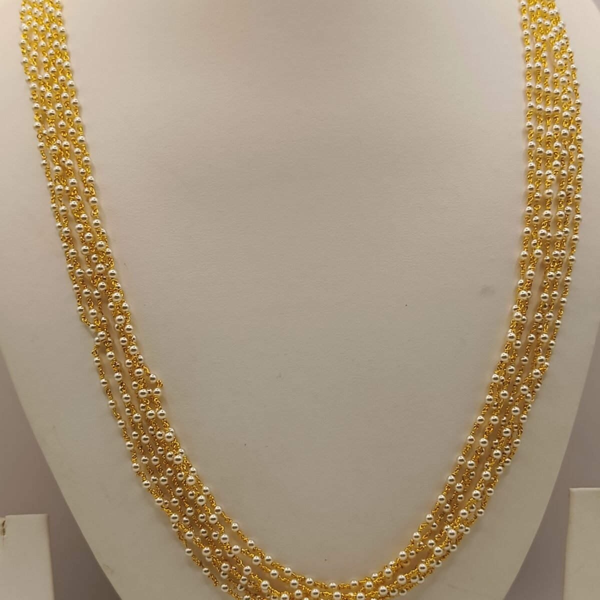 925 Silver Gold Plated Pearl Necklace