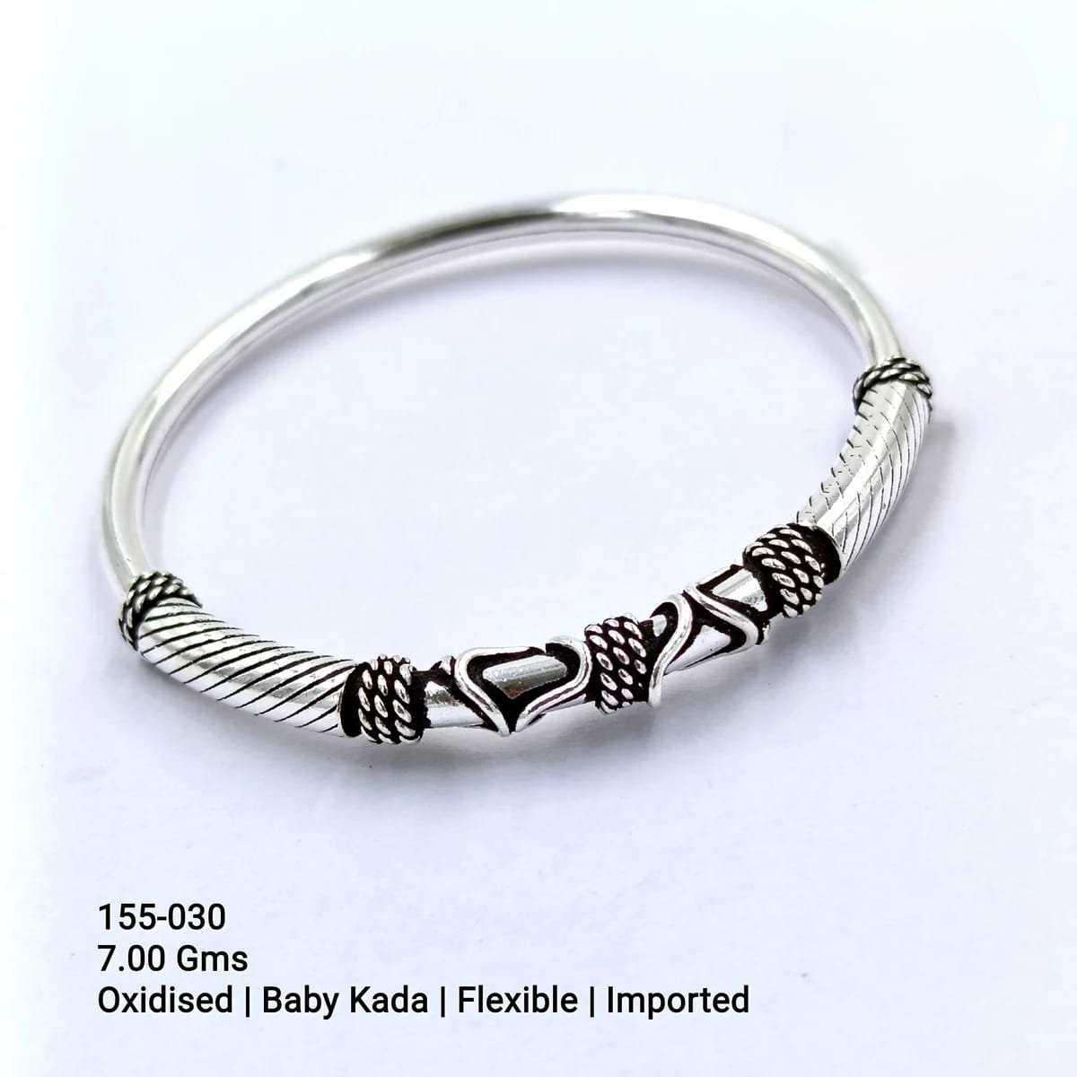 925 Silver Oxydised Baby Kada