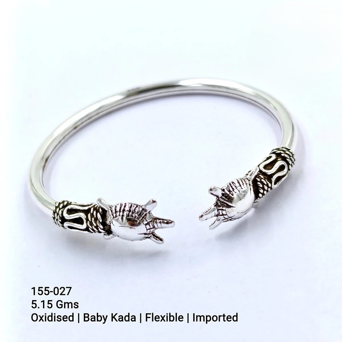 925 Silver Baby Kada Oxidised