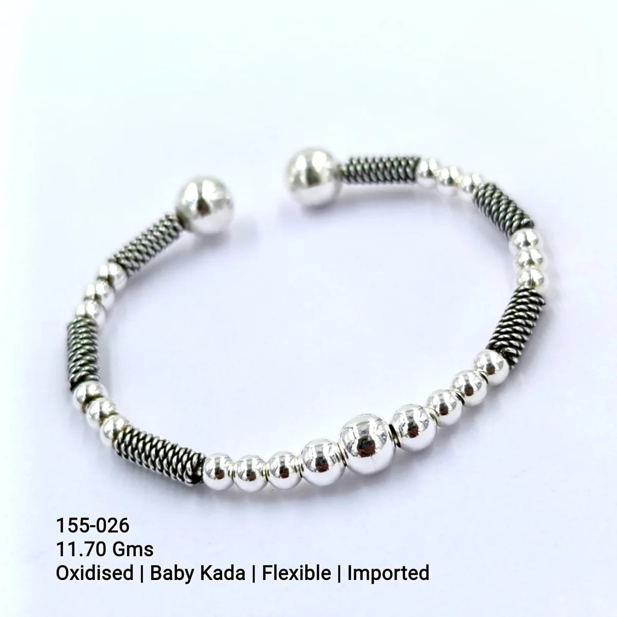 925 Antique Silver Oxidized Kada